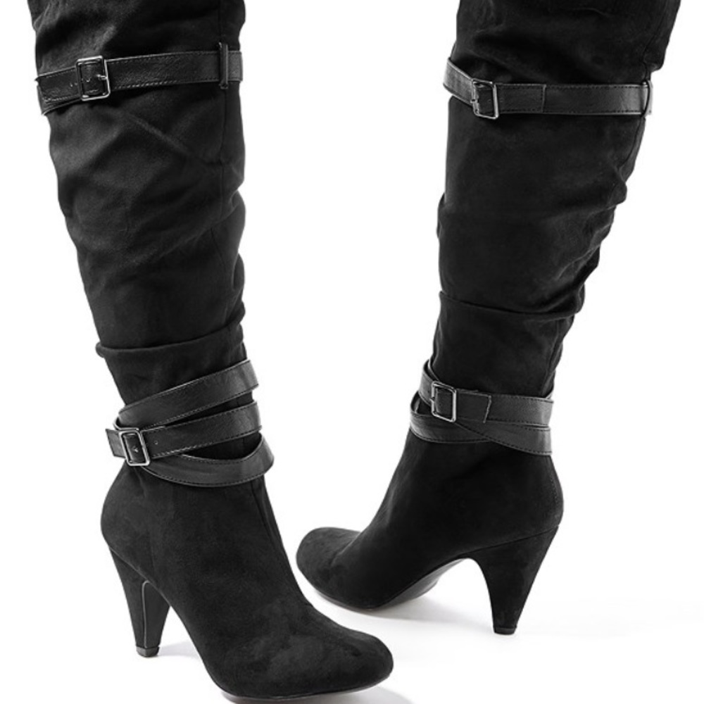 VENUS Slouchy Layered Strap Boots